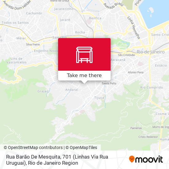 Rua Barão De Mesquita, 701 (Linhas Via Rua Uruguai) map