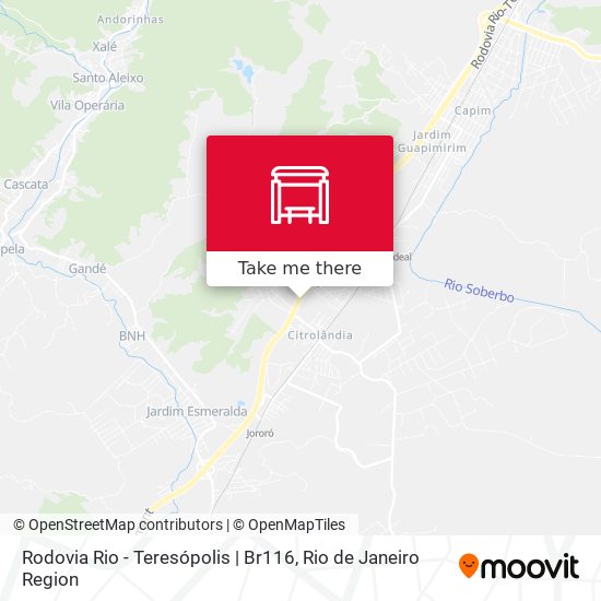 Rodovia Rio - Teresópolis | Br116 map