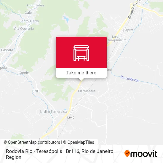 Rodovia Rio - Teresópolis | Br116 map