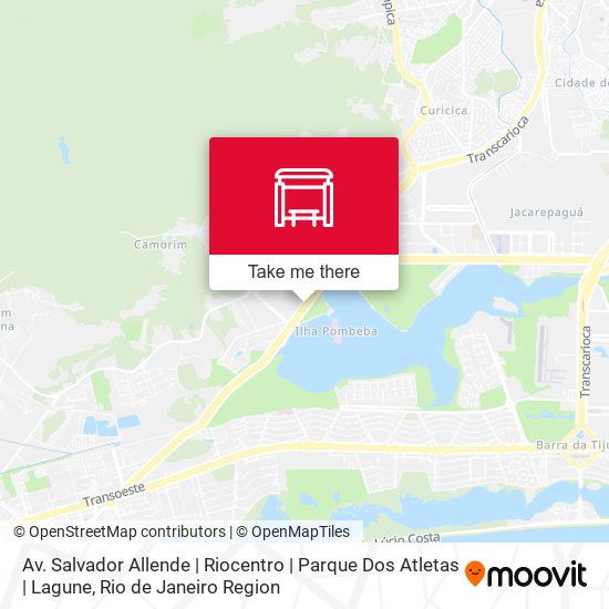 Av. Salvador Allende | Riocentro | Parque Dos Atletas | Lagune map