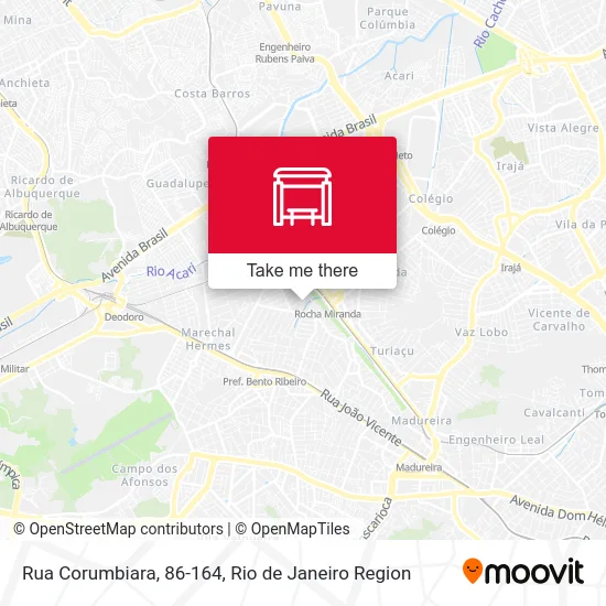 Rua Corumbiara, 86-164 map