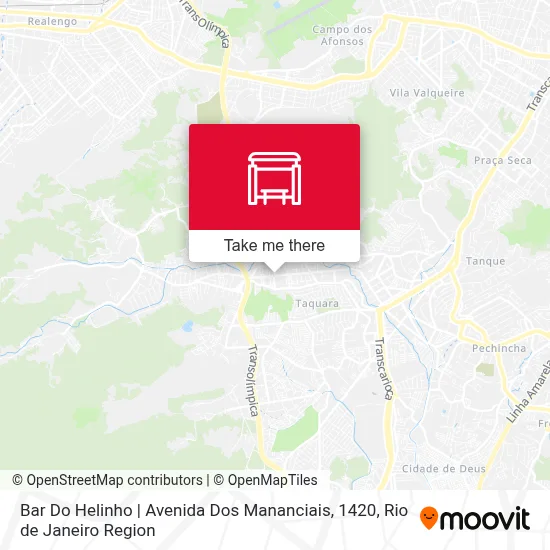 Bar Do Helinho | Avenida Dos Mananciais, 1420 map
