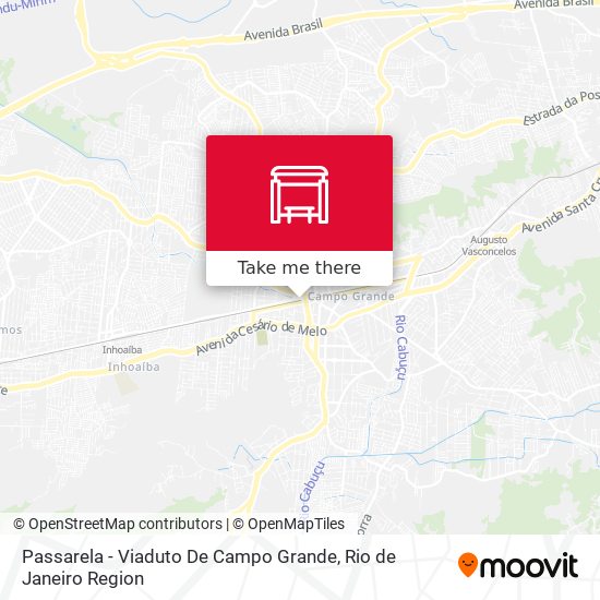 Mapa Passarela - Viaduto De Campo Grande