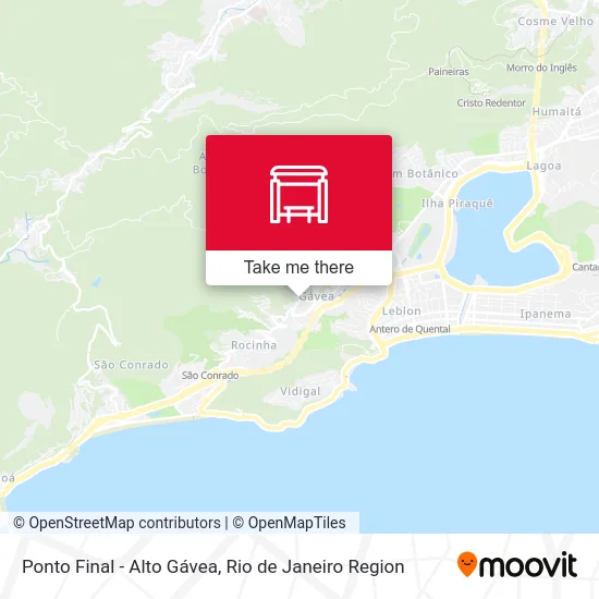 Ponto Final - Alto Gávea map