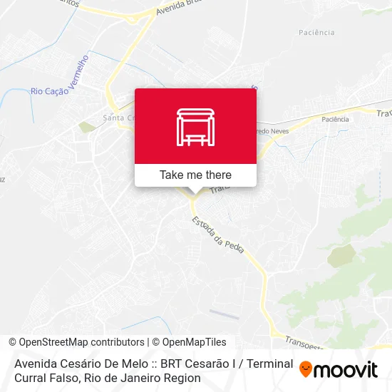 Avenida Cesário De Melo :: BRT Cesarão I / Terminal Curral Falso map