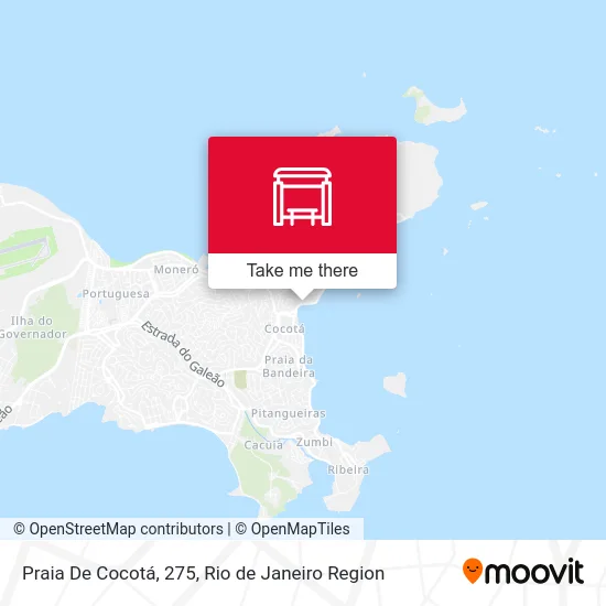 Praia De Cocotá, 275 map