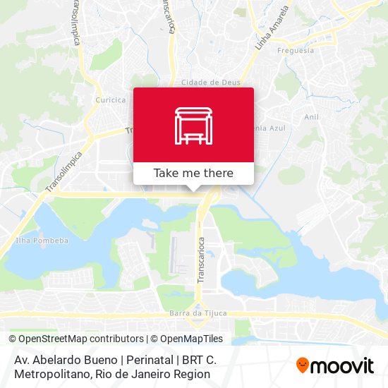 Mapa Av. Abelardo Bueno | Perinatal | BRT C. Metropolitano