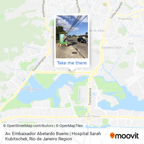 Av. Embaixador Abelardo Bueno | Hospital Sarah Kubitschek map