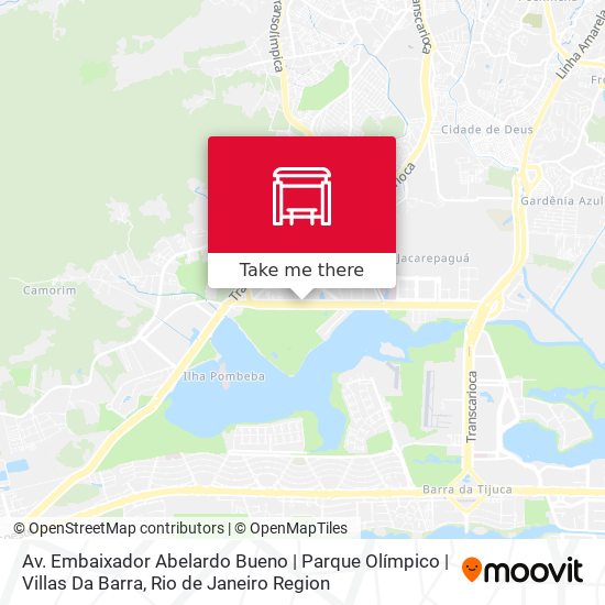 Mapa Av. Embaixador Abelardo Bueno | Parque Olímpico | Villas Da Barra
