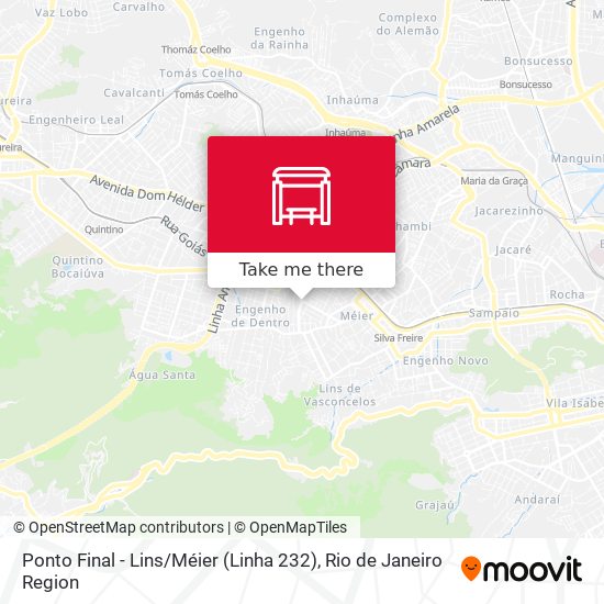 Ponto Final - Lins / Méier (Linha 232) map