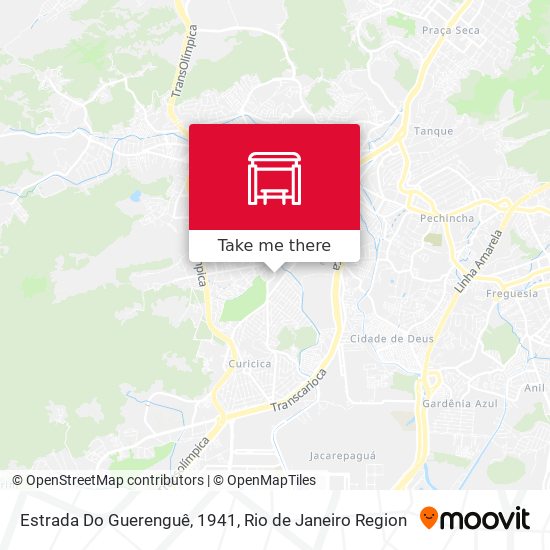 Estrada Do Guerenguê, 1941 map