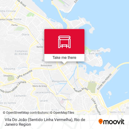 Mapa Vila Do João (Sentido Linha Vermelha)