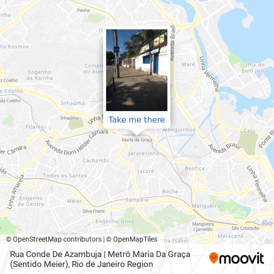 Mapa Rua Conde De Azambuja | Metrô Maria Da Graça (Sentido Meier)