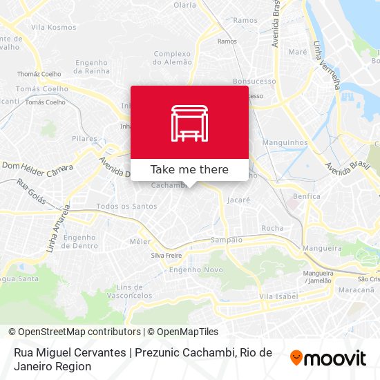 Mapa Rua Miguel Cervantes | Prezunic Cachambi