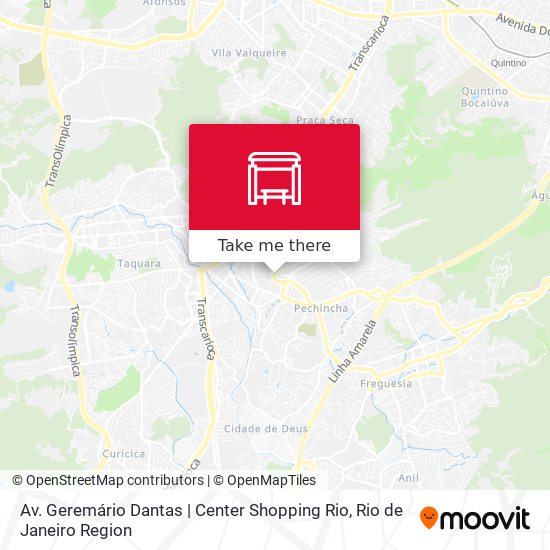 Mapa Av. Geremário Dantas | Center Shopping Rio