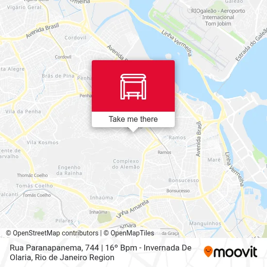 Rua Paranapanema, 744 | 16º Bpm - Invernada De Olaria map