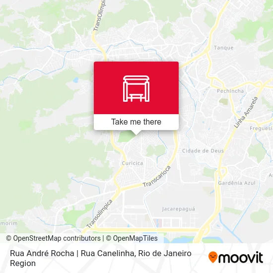 Rua André Rocha | Rua Canelinha map
