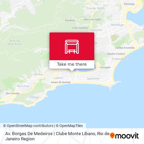 Mapa Av. Borges De Medeiros | Clube Monte Líbano