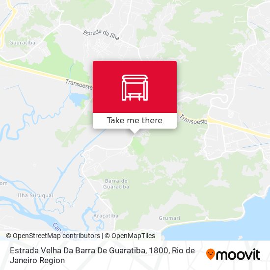 Estrada Velha Da Barra De Guaratiba, 1800 map