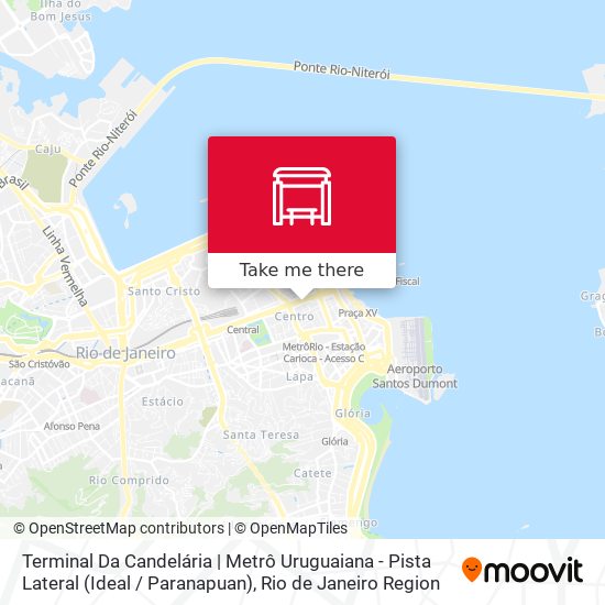 Terminal Da Candelária | Metrô Uruguaiana - Pista Lateral (Ideal / Paranapuan) map
