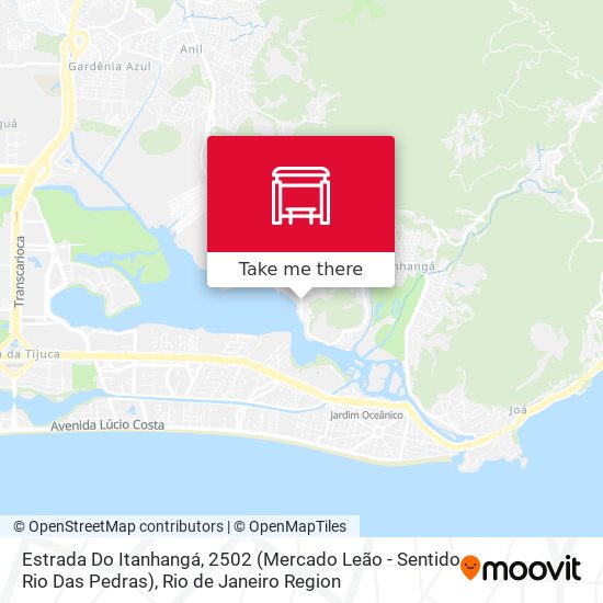 Mapa Estrada Do Itanhangá, 2502 (Mercado Leão - Sentido Rio Das Pedras)