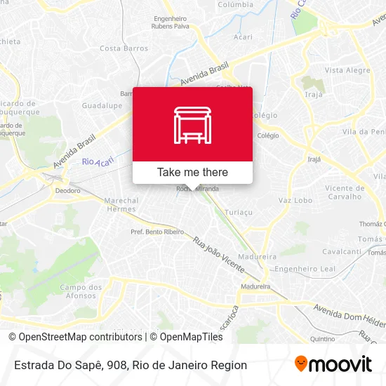 Estrada Do Sapê, 908 map