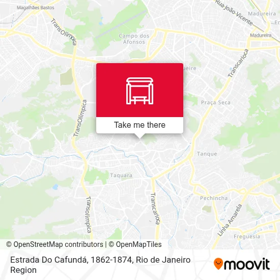 Estrada Do Cafundá, 1862-1874 map