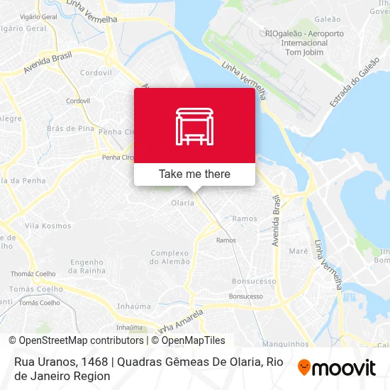 Rua Uranos, 1468 | Quadras Gêmeas De Olaria map