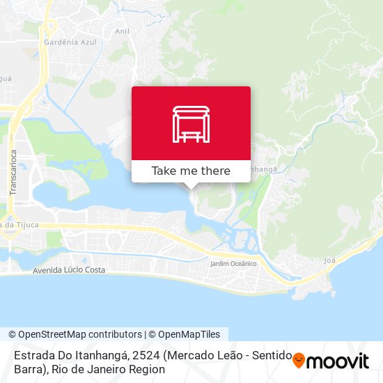 Mapa Estrada Do Itanhangá, 2524 (Mercado Leão - Sentido Barra)