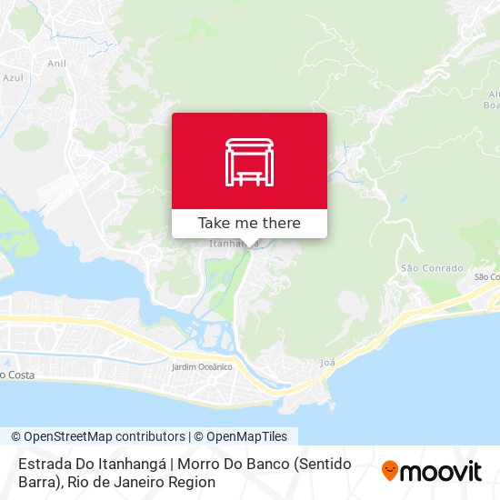 Mapa Estrada Do Itanhangá | Morro Do Banco (Sentido Barra)