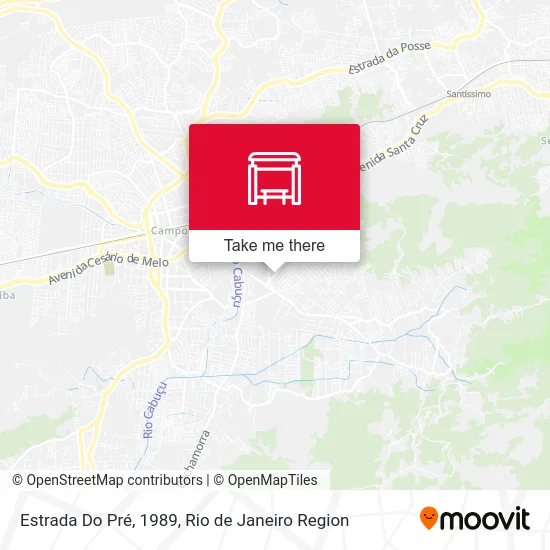 Estrada Do Pré, 1989 map