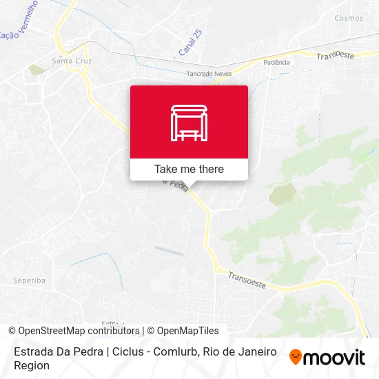 Estrada Da Pedra | Ciclus - Comlurb map