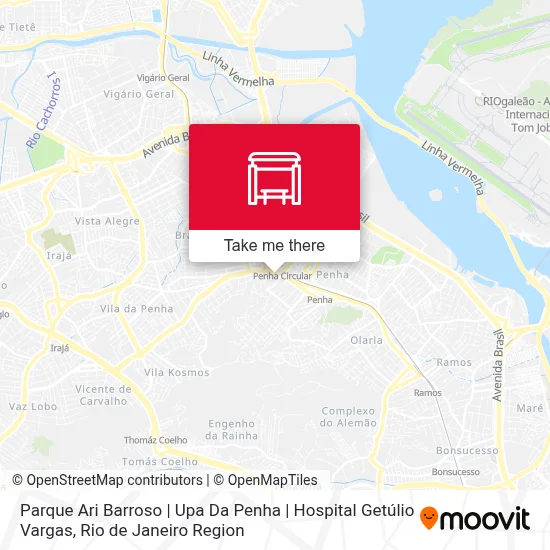 Parque Ari Barroso | Upa Da Penha | Hospital Getúlio Vargas map
