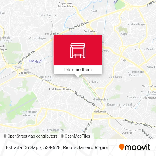 Estrada Do Sapê, 538-628 map