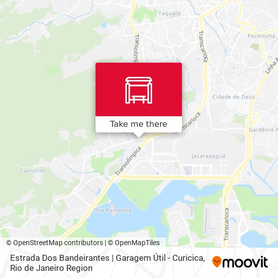 Estrada Dos Bandeirantes | Garagem Útil - Curicica map