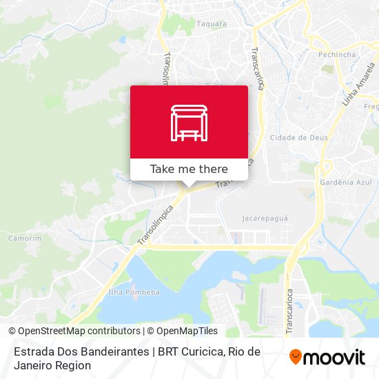 Estrada Dos Bandeirantes | BRT Curicica map