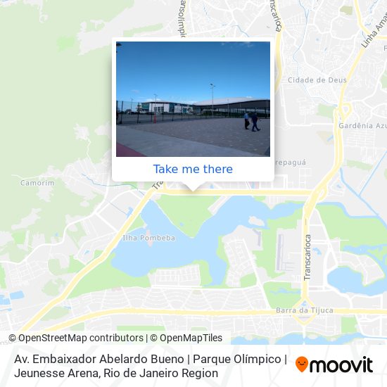 Av. Embaixador Abelardo Bueno | Parque Olímpico | Jeunesse Arena map