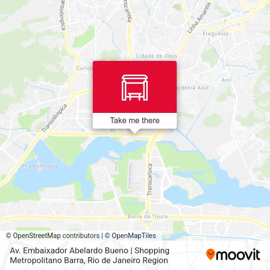 Av. Embaixador Abelardo Bueno | Shopping Metropolitano Barra map