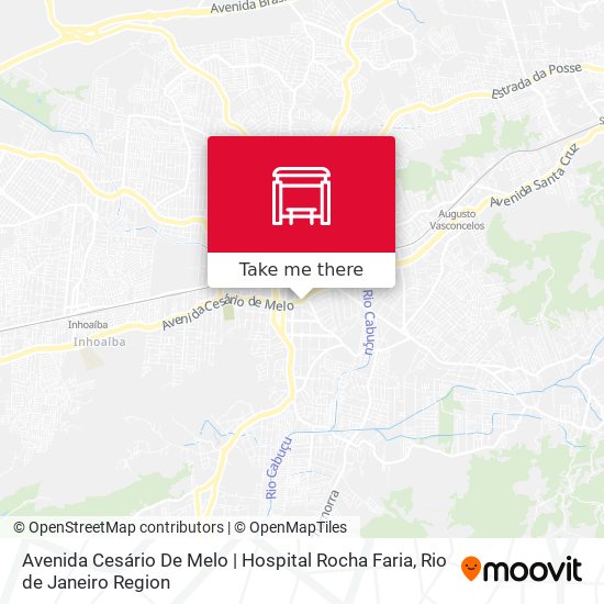 Avenida Cesário De Melo | Hospital Rocha Faria map