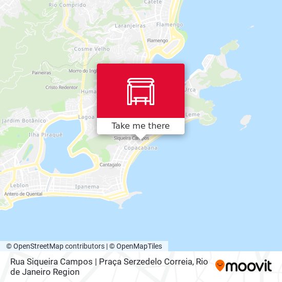 Mapa Rua Siqueira Campos | Praça Serzedelo Correia