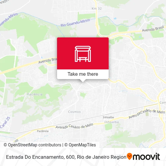 Estrada Do Encanamento, 600 map