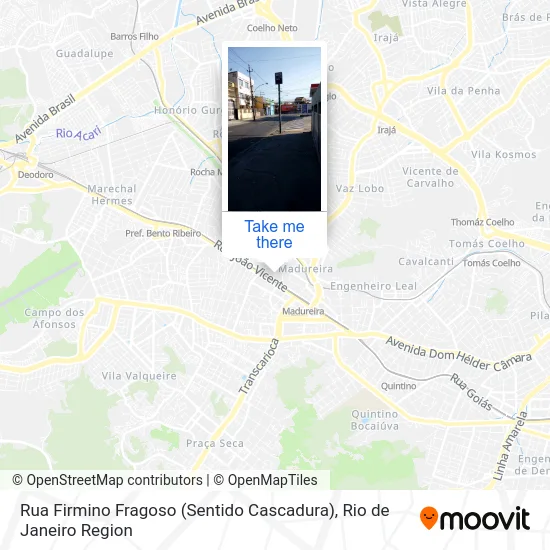 Rua Firmino Fragoso (Sentido Cascadura) map
