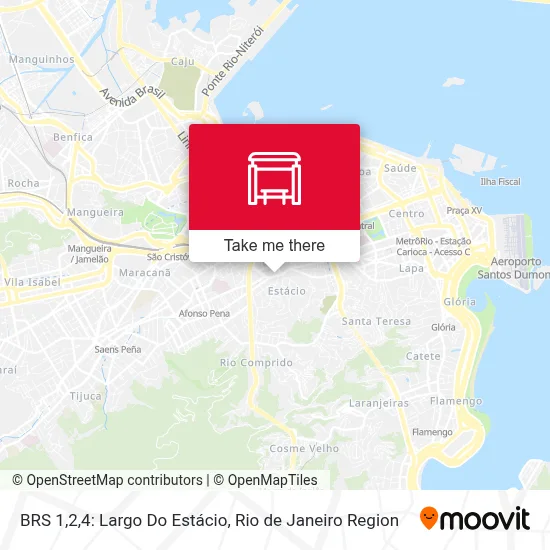 BRS 1,2,4: Largo Do Estácio map