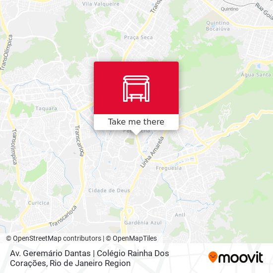 Mapa Av. Geremário Dantas | Colégio Rainha Dos Corações