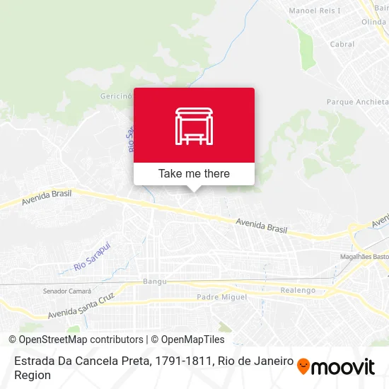 Estrada Da Cancela Preta, 1791-1811 map
