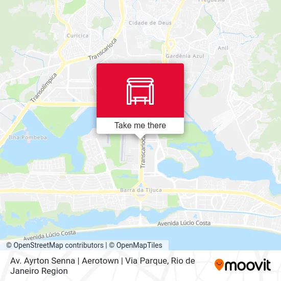 Av. Ayrton Senna | Aerotown | Via Parque map