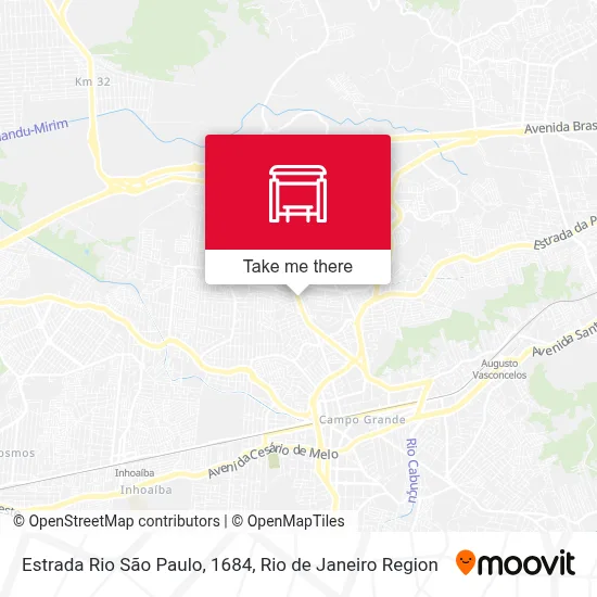 Estrada Rio São Paulo, 1684 map