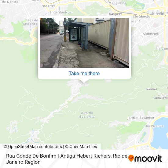 Rua Conde De Bonfim | Antiga Hebert Richers map