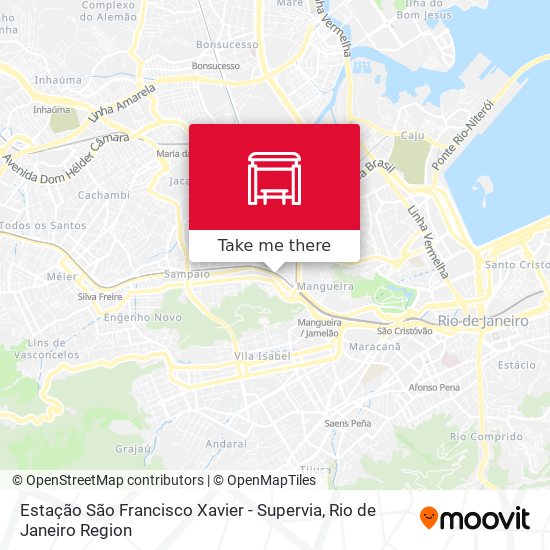 Estação São Francisco Xavier - Supervia map