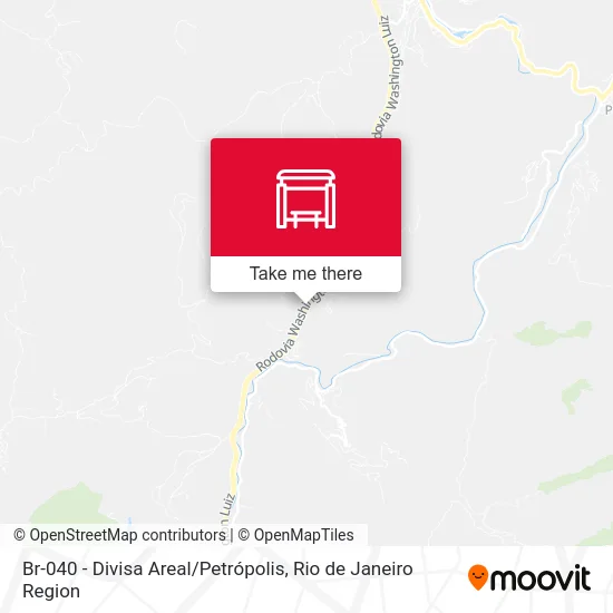 Br-040 - Divisa Areal / Petrópolis map